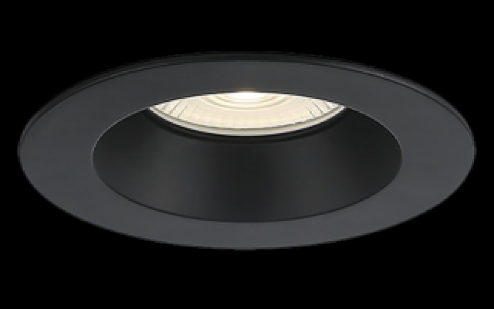 6 Inch Round Fixed Downlight in Black