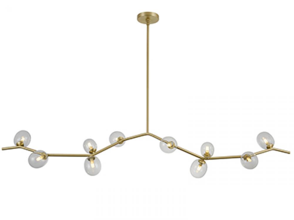 Hampton 10 Light Glass Globe Chandelier