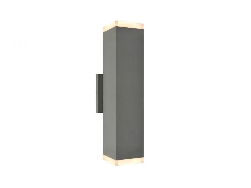Avenue Outdoor 12" Sconce in Silver with LED Panel