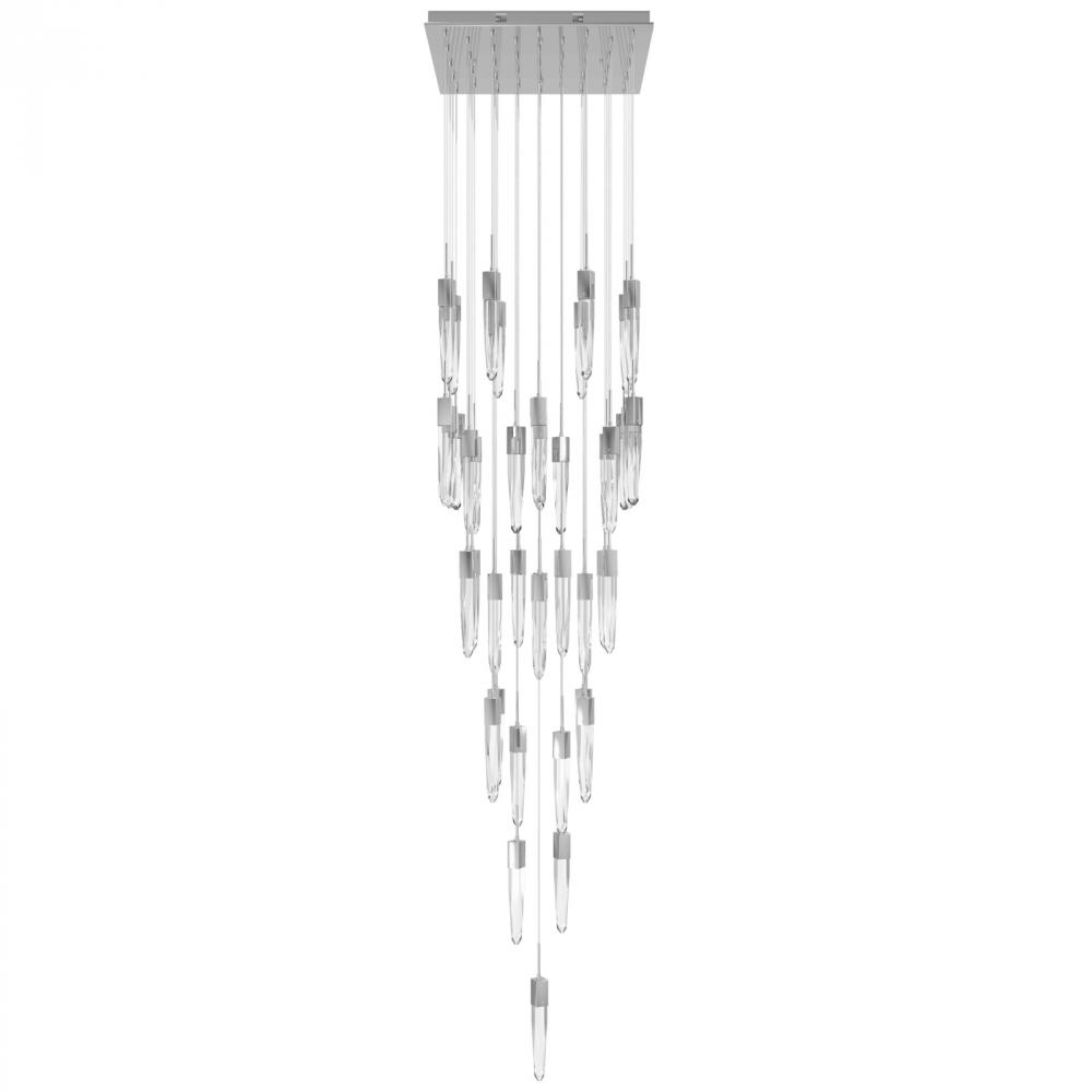 Aspen  41 Light Multi  Pendant in Polished Chrome with Clear Crystal