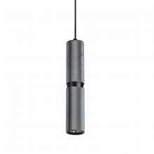 Avenue Lighting HF1078-DGY - Cicada 1 Light Pentant Knurled Dark Grey With Black
