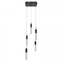 Avenue Lighting HF1900-5-BOA-BK - Boa  5 Light Multi Pendant in Black with Studded Glass