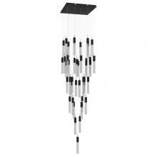 Avenue Lighting HF1903-41-GL-BK-SNW - The Original Glacier Collection 41 Light Multi Pendant in Black with Snow Crystal