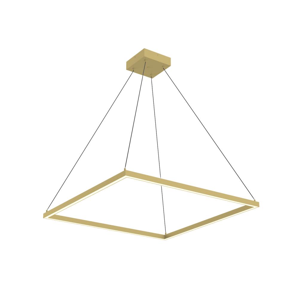 Piazza 32-in Brushed Gold LED Pendant