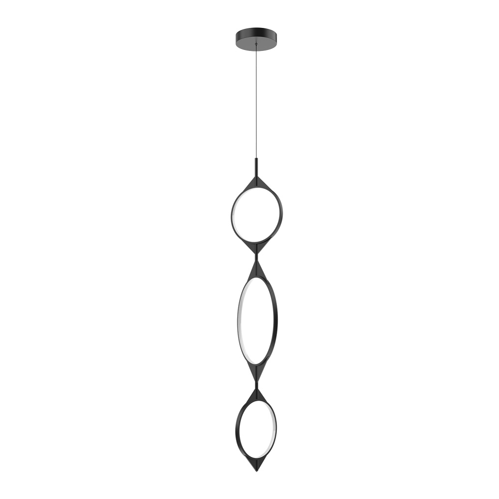 Serif 53-in Black LED Pendant