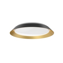 Kuzco Lighting Inc FM43419-BK/GD - Jasper 19-in Black/Gold LED Flush Mount