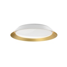 Kuzco Lighting Inc FM43419-WH/GD - Jasper 19-in White/Gold LED Flush Mount