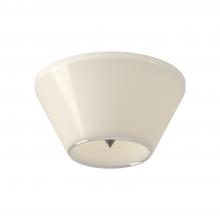 Kuzco Lighting Inc FM45707-BN/GO - Holt 7-in Brushed Nickel/Glossy Opal Glass LED Flush Mount