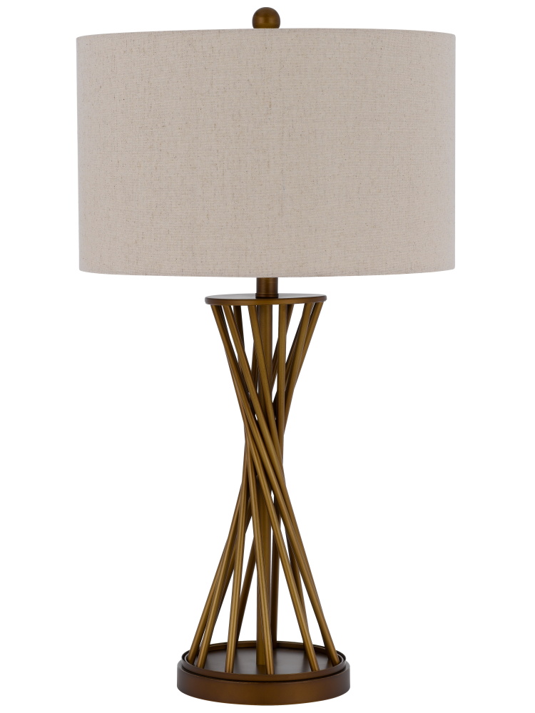 31 In. Height Rustic Gold Metal Table Lamp