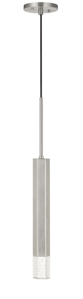 Troy integrated LED Dimmable Hexagonaluminum Casted 1 Light Pendant With Glass Diffuser