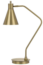 CAL Lighting BO-3177TB-AB - Type A LED Bulb 12W Max. Capstone Task Metal Table Lamp with Swivel Shade