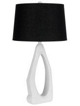 CAL Lighting BO-3184TB - 30 In. Height White Resin Table Lamp