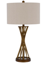 CAL Lighting BO-3212TB - 31 In. Height Rustic Gold Metal Table Lamp