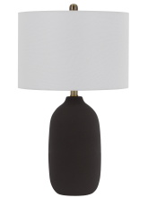 CAL Lighting BO-3226TB - 150W 3 way Trani ceramic table lamp with hardback fabric shade