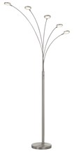 CAL Lighting BO-2873FL-5L-BS - 79" Height Metal Floor Lamp in Brushed Steel Finish