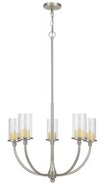 CAL Lighting FX-3714-5 - 41.5" Height Metal Chandelier in Brushed Steel Finish