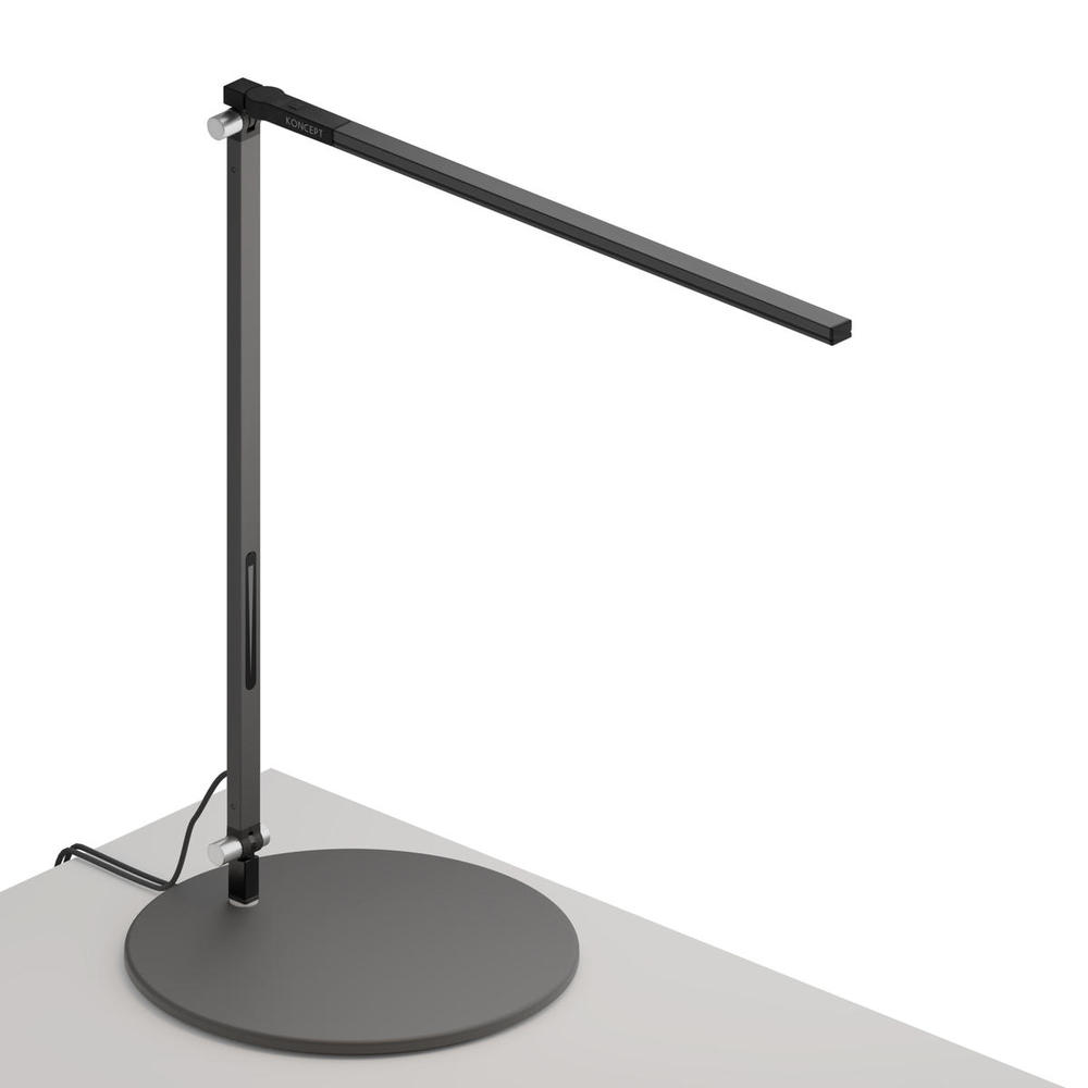 Z-Bar Solo Desk Lamp with base (Warm Light; Metallic Black)