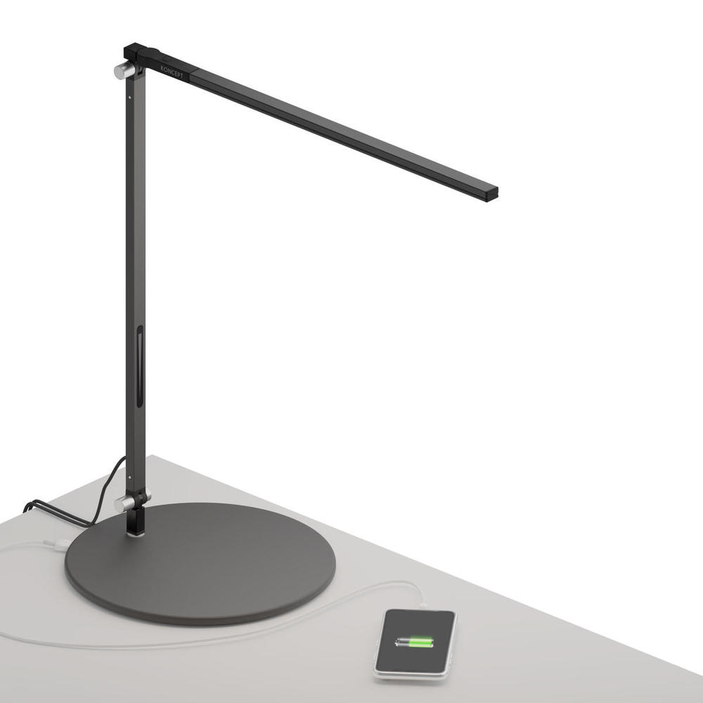 Z-Bar Solo Desk Lamp with USB base (Cool Light; Metallic Black)