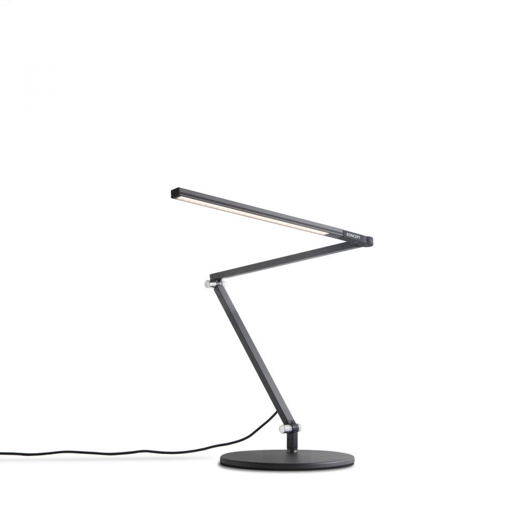 Z-Bar mini Desk Lamp with base (Warm Light; Metallic Black)