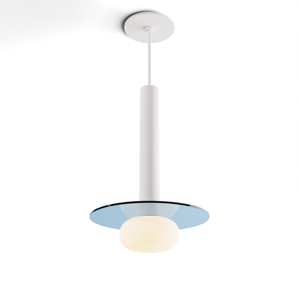 Combi Pendant 12" Single Unit Matte White with Matte White Canopy