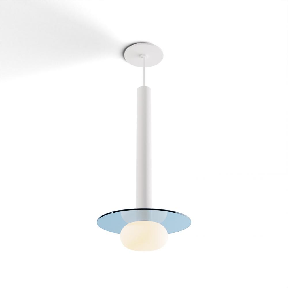 Combi Pendant 16" Single Unit Matte White with Matte White Canopy