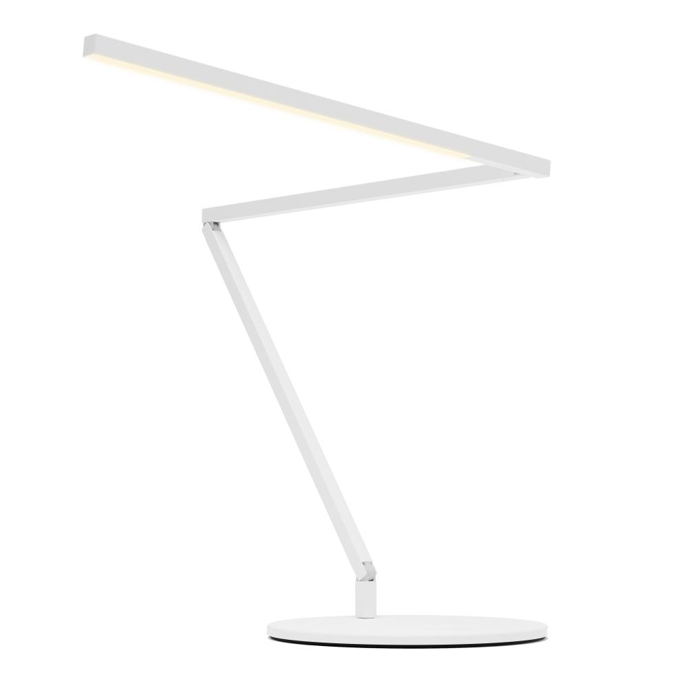 Z-Bar Desk Lamp Gen 4 (Warm Light; Matte White) with Desk Base