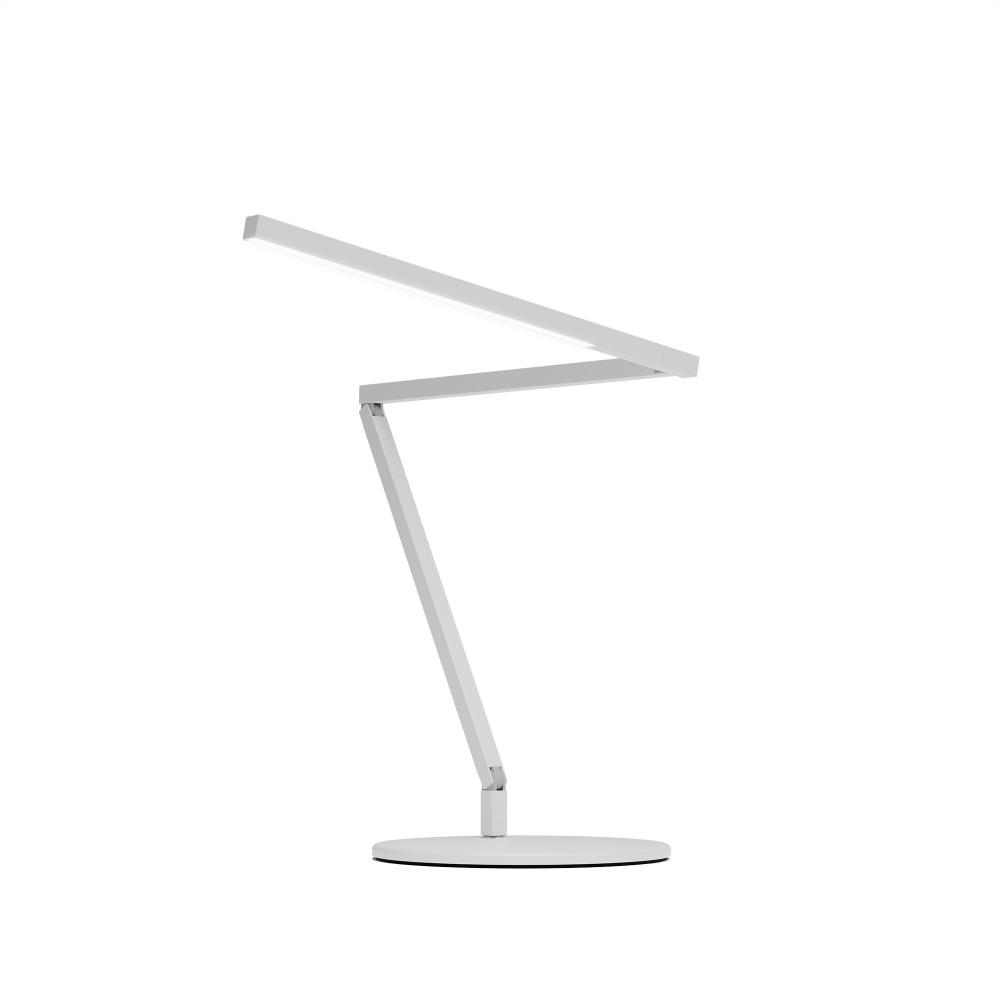 Z-Bar Mini Desk Lamp Gen 4 (Daylight White Light; Matte White) with Desk Base