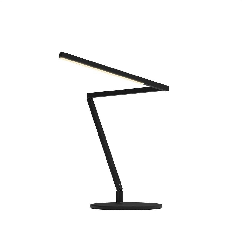 Z-Bar Mini Desk Lamp Gen 4 (Warm Light; Matte Black) with Desk Base