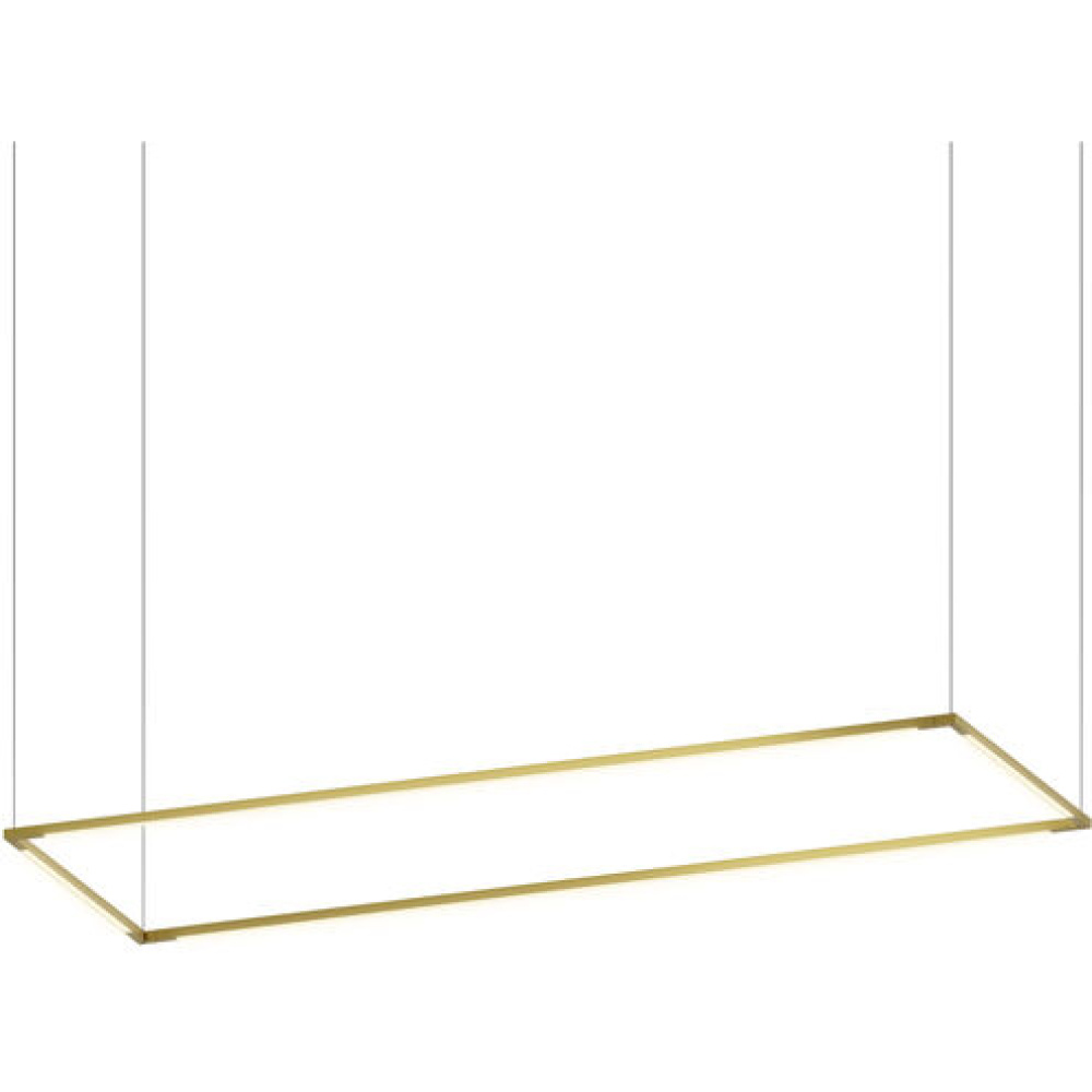 Z-Bar Pendant Large Rectangle, Gold (16"/48" light bars)