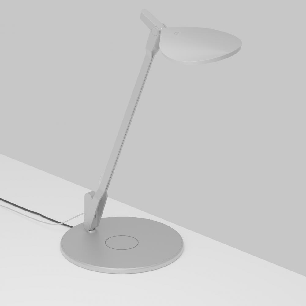 Splitty Pro Desk Lamp with wireless charging Qi base, Silver