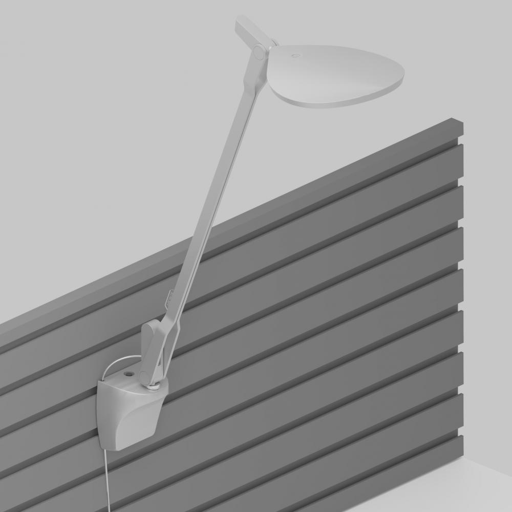 Splitty Pro Desk Lamp with slatwall mount, Silver
