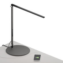 Koncept Inc AR1000-CD-MBK-USB - Z-Bar Solo Desk Lamp with USB base (Cool Light; Metallic Black)