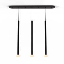 Koncept Inc CMP-L3-S-36-MTB+NA+GLB - Combi Pendant 36" Linear 3 Combo Matte Black with Matte Black Canopy