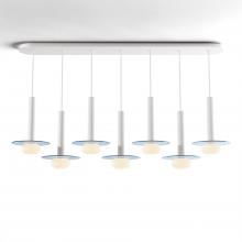 Koncept Inc CMP-L7-S-12-MWT+GBLU9+GLB - Combi Pendant 12" Linear 7 Combo Matte White with Matte White Canopy