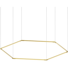 Koncept Inc ZBP-24-H-SW-GLD-CNP - Z-Bar Pendant Medium Honeycomb, Soft Warm, Gold, 52" x 45"