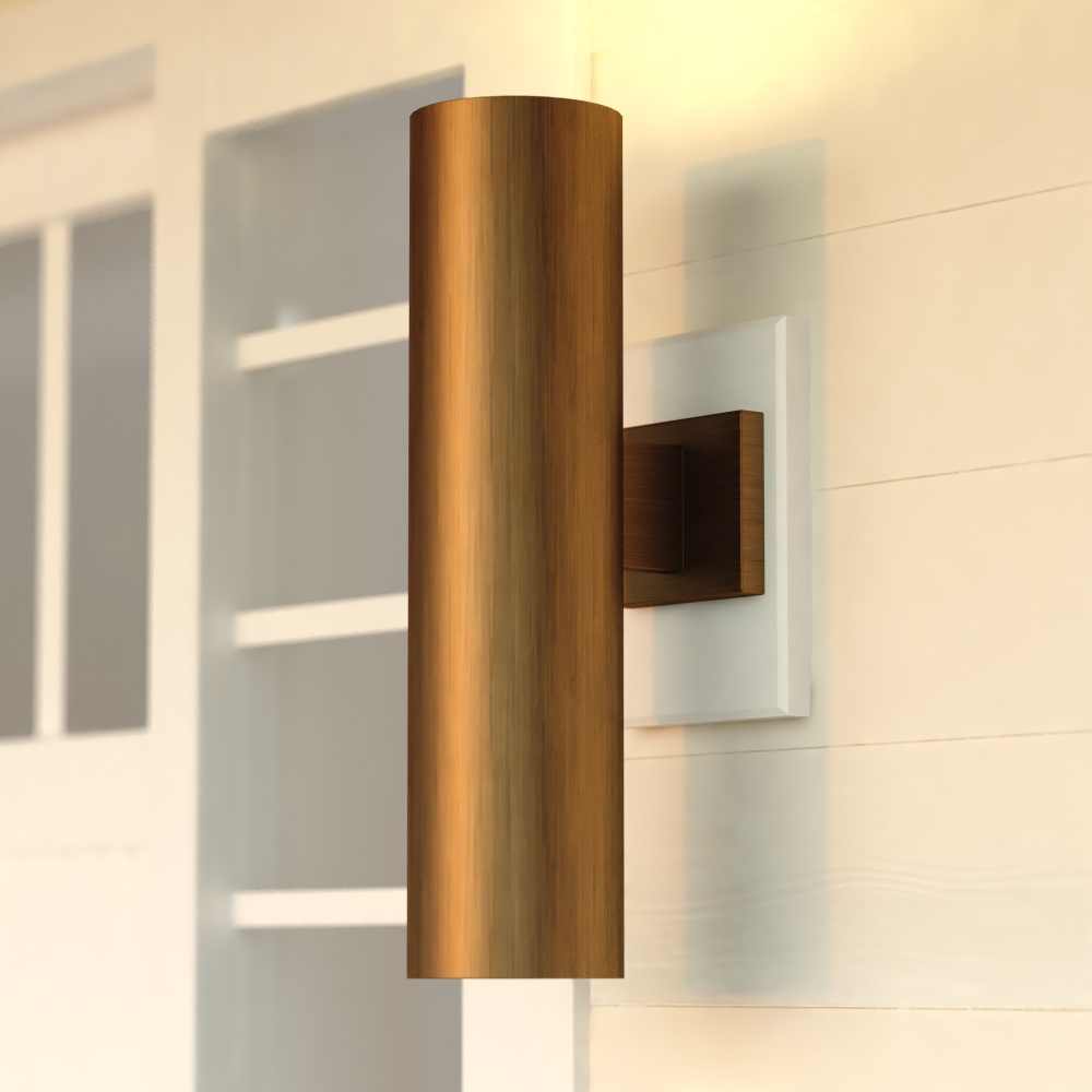 Chiasso 2 Light 20-in.H Outdoor Wall Light Warm Brass
