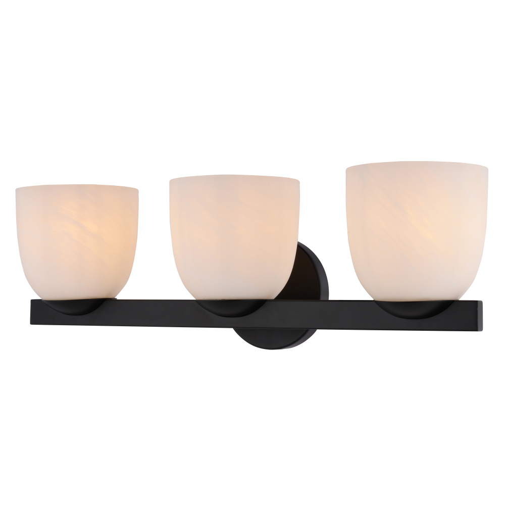 Bosworth 22-in. W 3 Light Vanity Matte Black