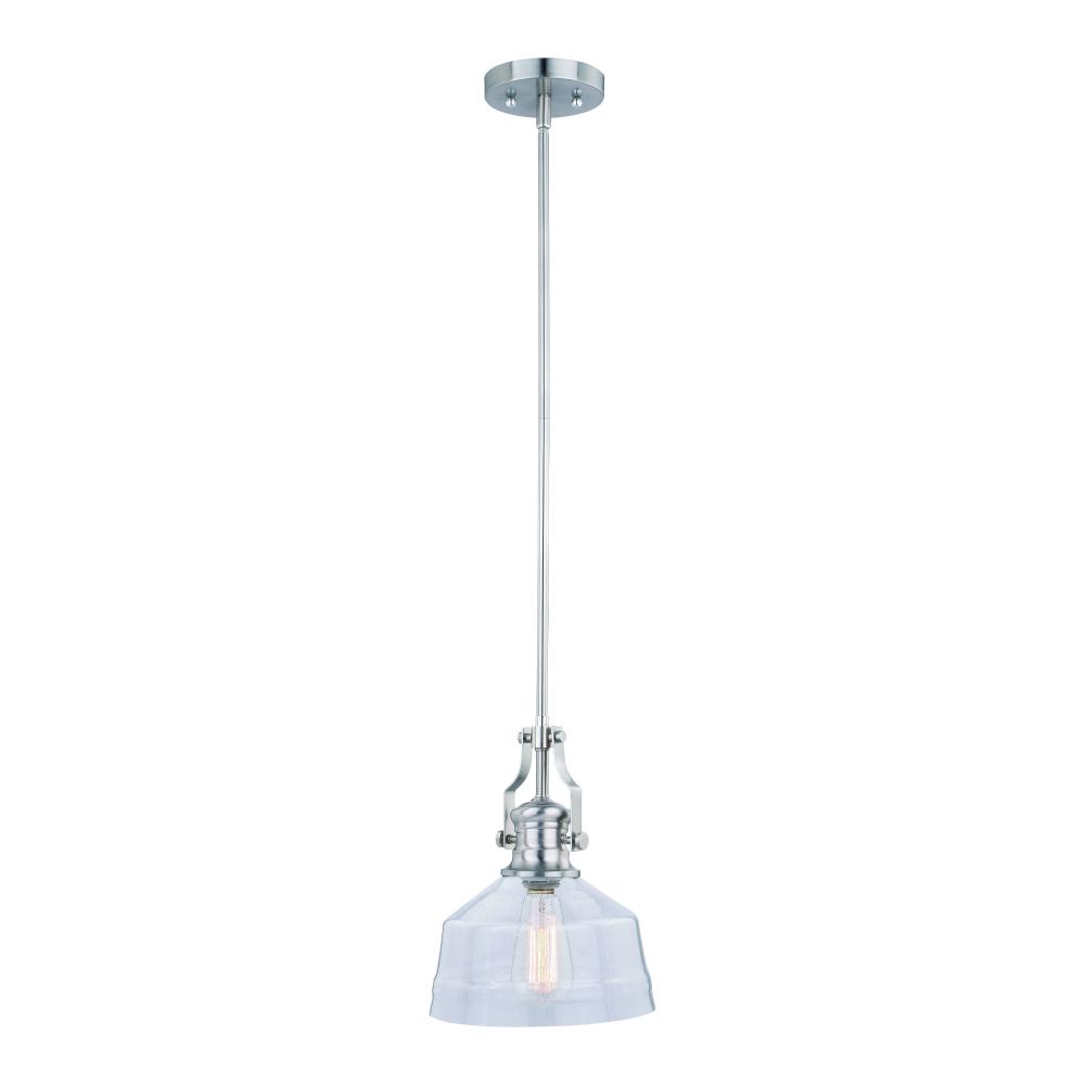 Beloit 9-in Mini Pendant Satin Nickel