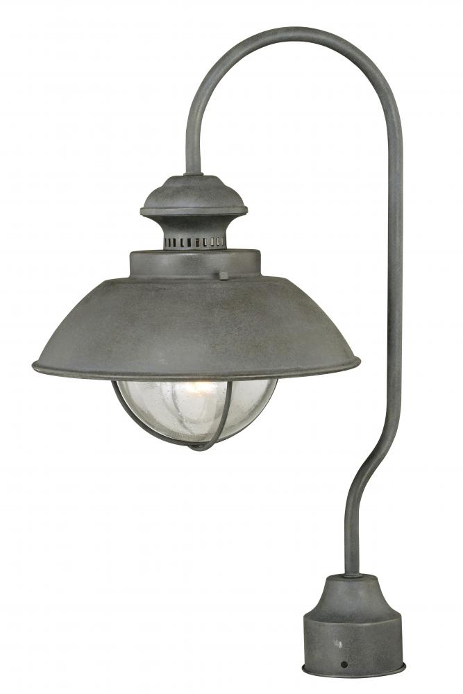 Harwich 10-in Outdoor Post Light Textured Gray