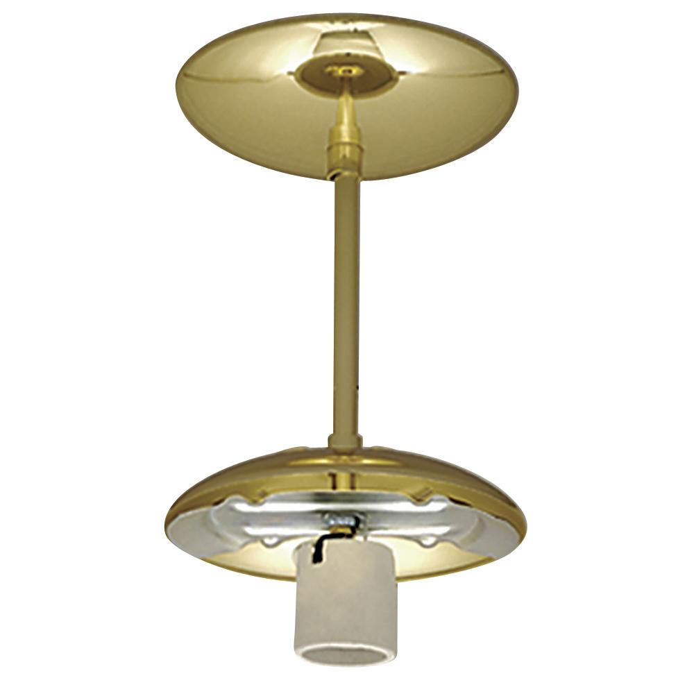 Semi-Flush Mount Light Holder - Polished Brass
