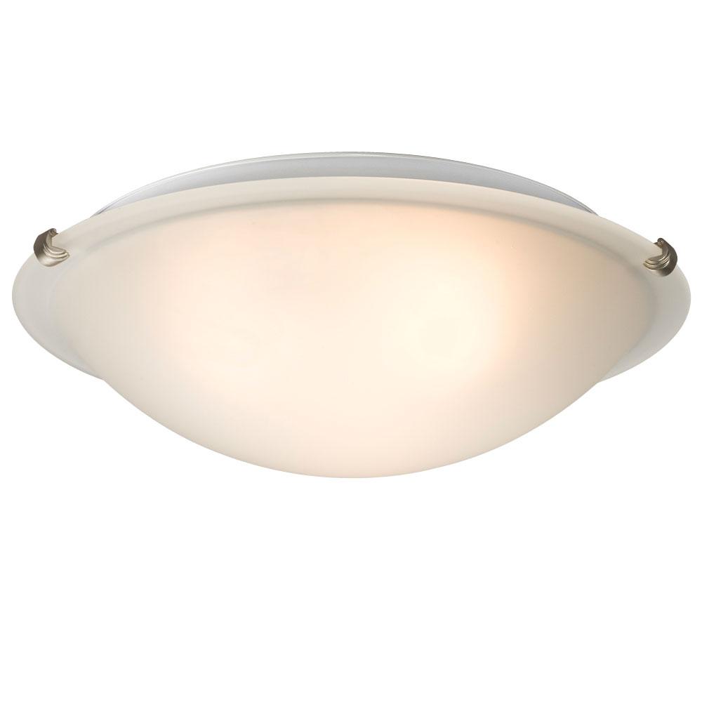 LED Flush Mount Ceiling Light - in Pewter finish with Frosted Glass