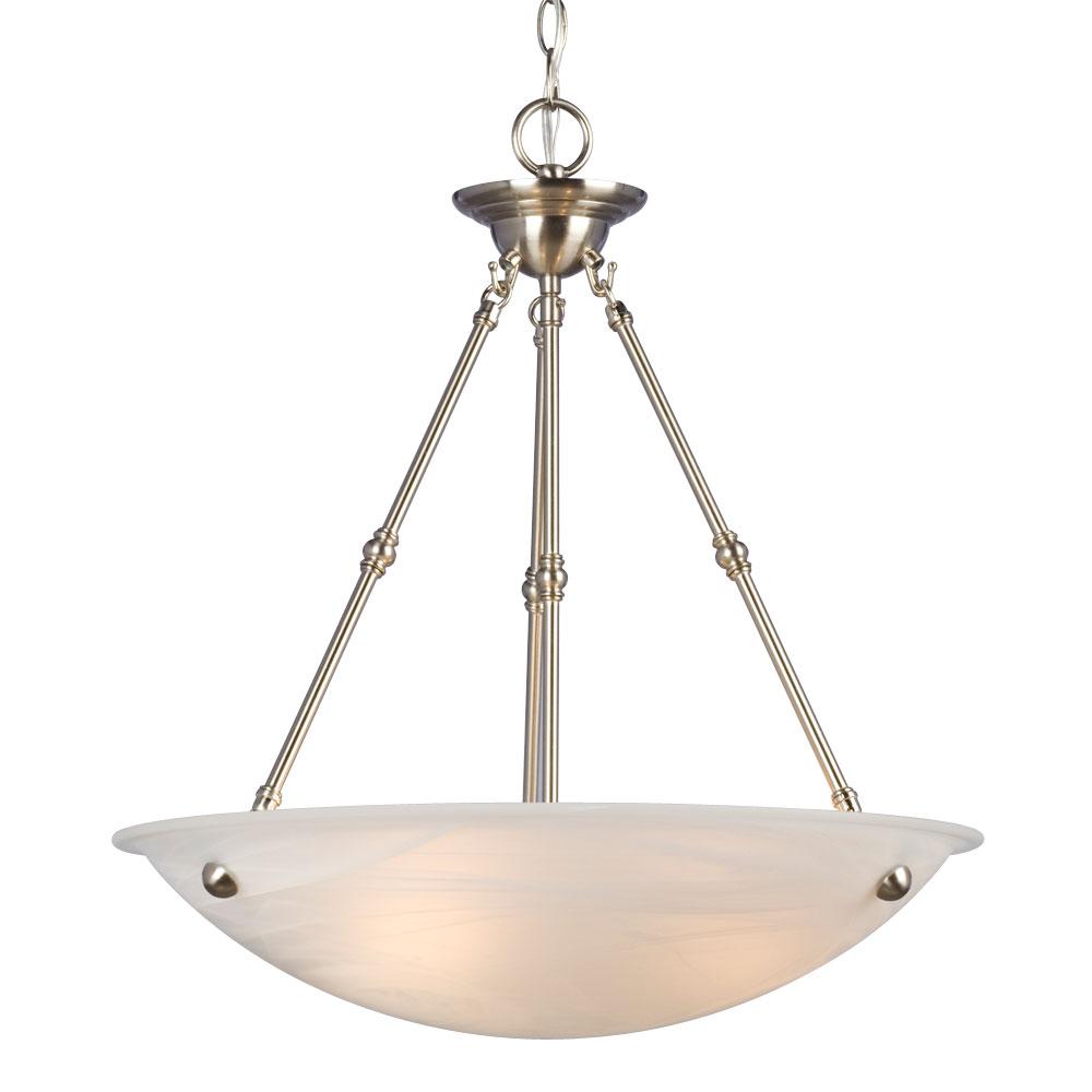 Pendant - in Brushed Nickel finish with Marbled Glass