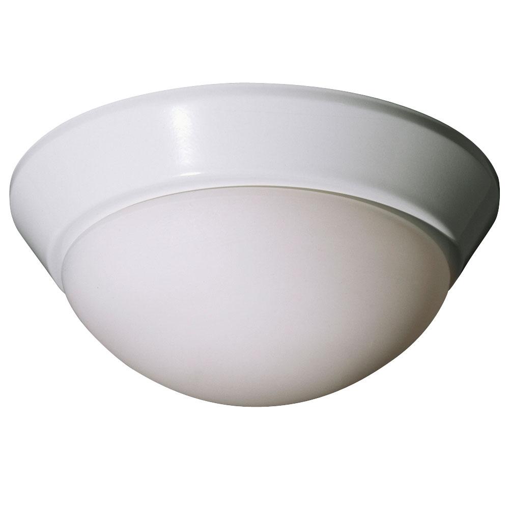 Flush Mount Ceiling Light - in White finish with White Glass