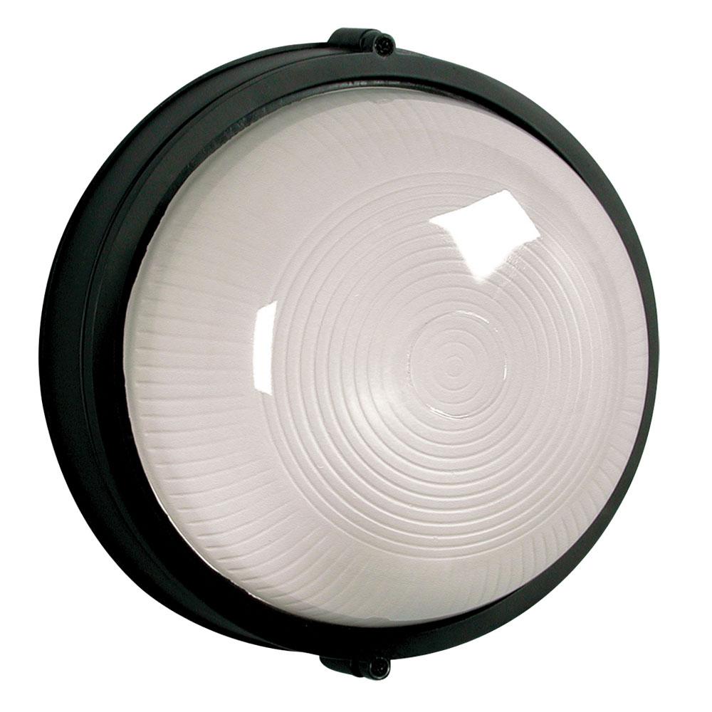 LED Outdoor Cast Aluminum Marine Light - in Black finish with Frosted Glass (Wall or Ceiling Mount)