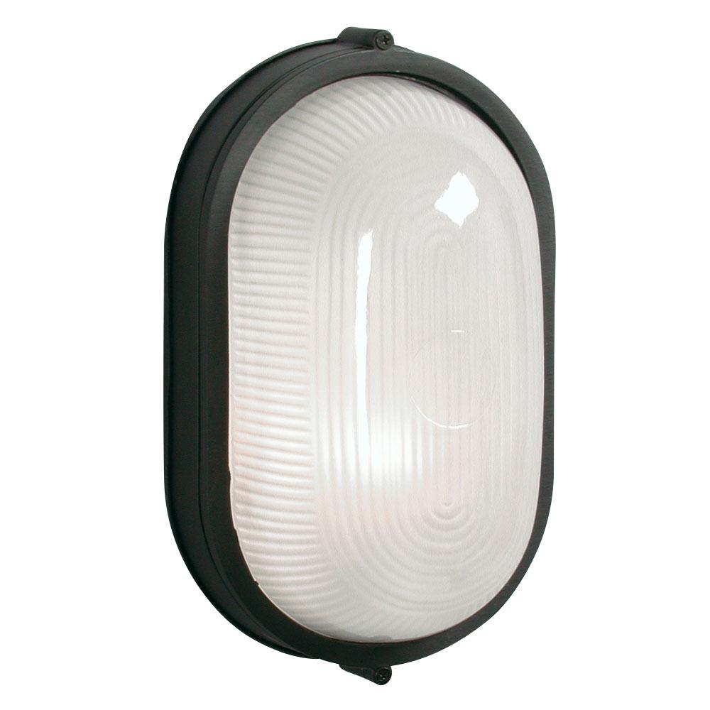 LED Outdoor Cast Aluminum Marine Light - in Black finish with Frosted Glass (Wall or Ceiling Mount)