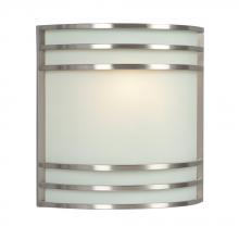 Galaxy Lighting 212480BN-213EB - Wall Sconce - in Brushed Nickel finish with White Glass