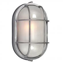 Galaxy Lighting 305013SA-142EB - Outdoor Cast Aluminum Marine Light with Guard - in Satin Aluminum finish with Frosted Glass (Wall or