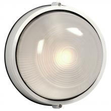 Galaxy Lighting 305111WH-142EB - Outdoor Cast Aluminum Marine Light - in White finish with Frosted Glass (Wall or Ceiling Mount)