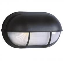 Galaxy Lighting 305562BLK - Cast Aluminum Marine Light with Hood - Black w/ Frosted Glass