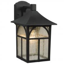 Galaxy Lighting 311370BK - Outdoor Lantern - Black with Clear Seeded Glass